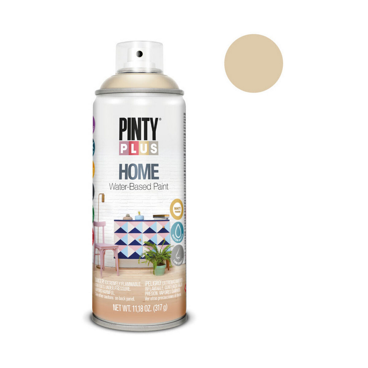 Tinta em spray Pintyplus Home HM129 400 ml Areia